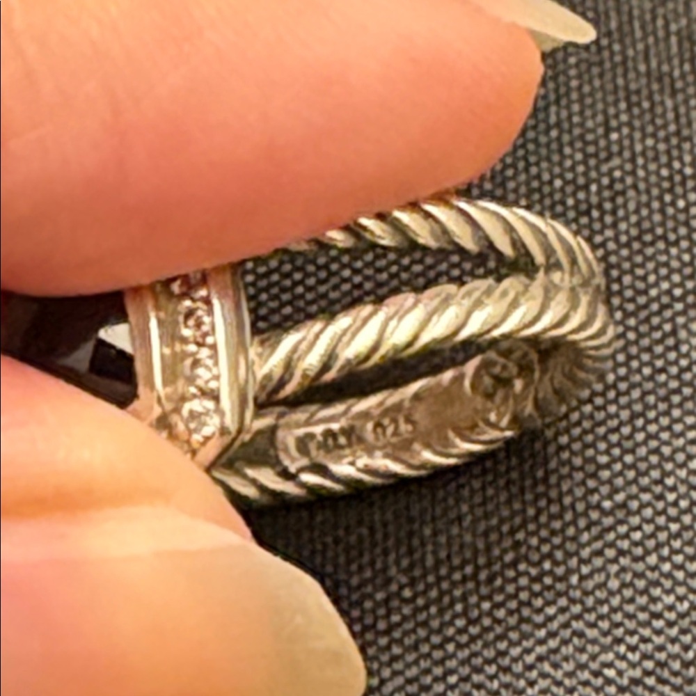 David Yurman Ring and Earring Set with Blue Stones - Picture 13 of 13